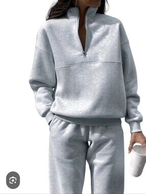 🍁❄️ Boutique 9 Gray Half Zip Jogger Set Size M